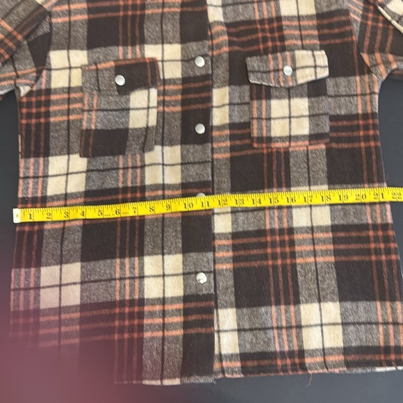 Oversized Lumberjack Brown Plaid Button Shirt - Picture 7 of 16